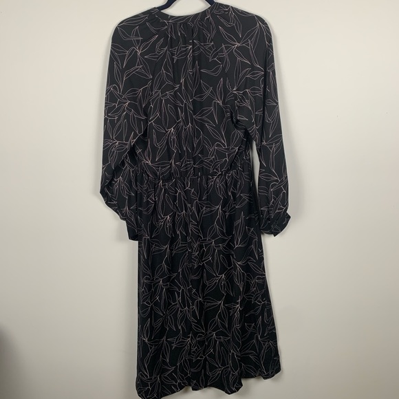 A new day black pink floral midi dress size M - Picture 7 of 8